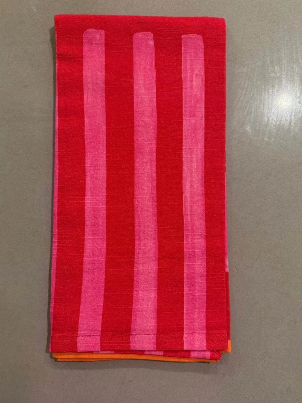 Anthropologie Red & Pink Ibiza Bar Del Mar Kitchen Towel